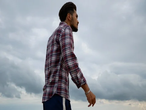 Men stand relax in the somewhere. Stock-Footage 77410505