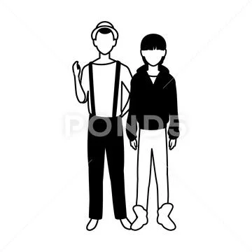 men standing with different poses on white background 4311462 Vector Art at  Vecteezy