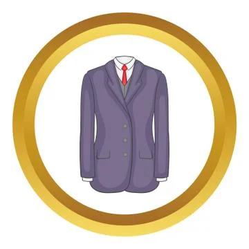 Men suit vector icon 库存插图
