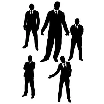 Men in suits. Stock Illustration
