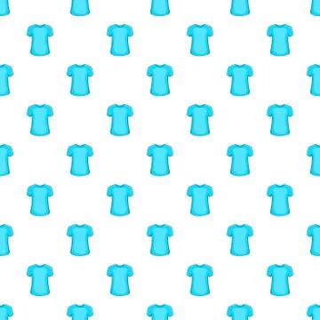 Men summer t-shirt pattern, cartoon style Stock Illustration