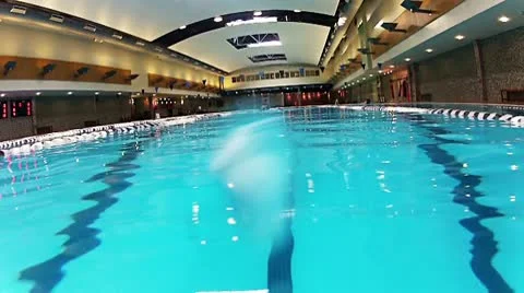 Men swimming Stock Footage 10734543