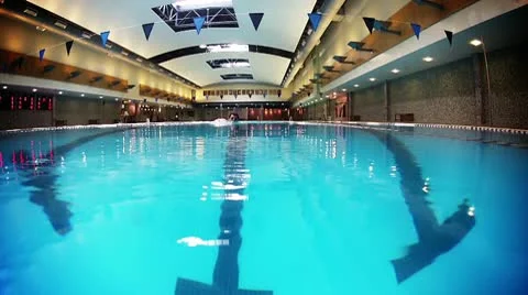 Men swimming Stock Footage 10734571