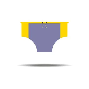 Men Swimming Trunks Stock Illustration