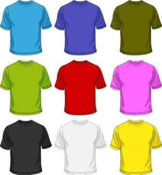 Men T-shirt template Stock Illustration
