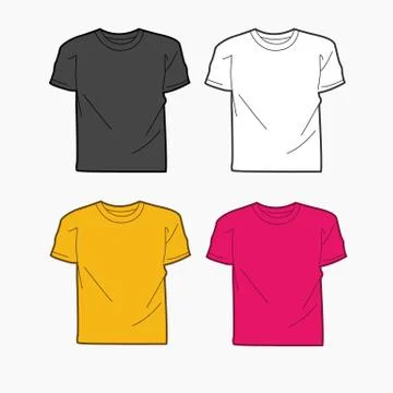 Men t-shirt template vector Stock Illustration