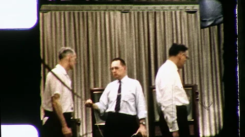 Men Television Industrial TV Electronics Engineers Vintage Film Home Movie 8401 Stock Footage 50051357