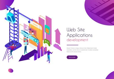 Men thinking on new ideas for web site applications development 스톡 일러스트