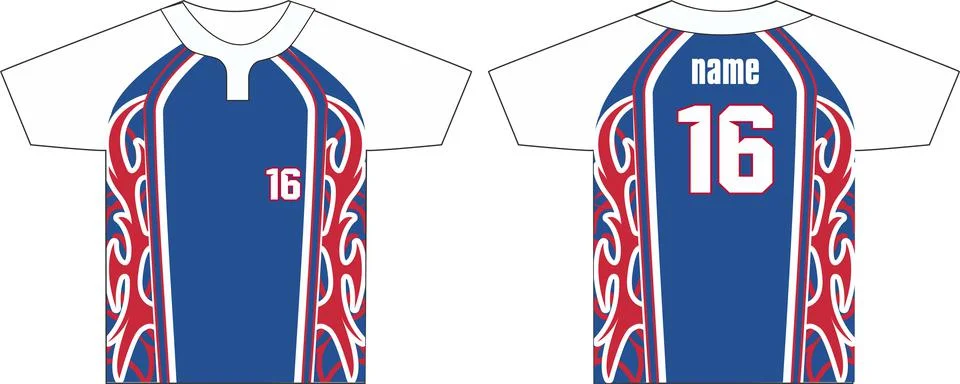 Men Two Button Crew Neck Mock Ups Shirts Vectors Stock Illustration