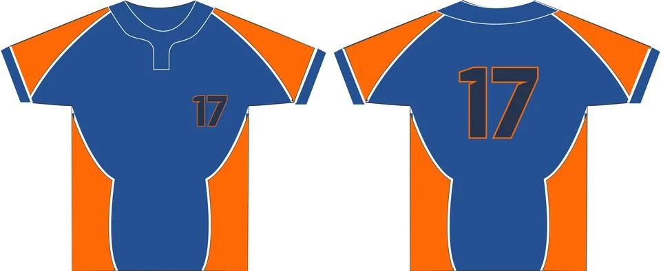 Men Two Button Crew Neck Mock Ups Shirts Vectors Stock Illustration