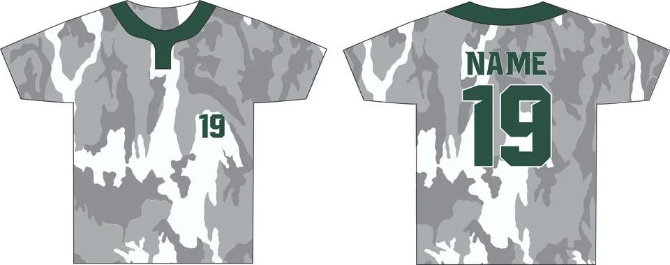 Men Two Button Crew Neck Mock Ups Shirts Vectors Stock Illustration