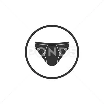 Men underwear icon. Vector illustration, flat design. Stock Illustration
