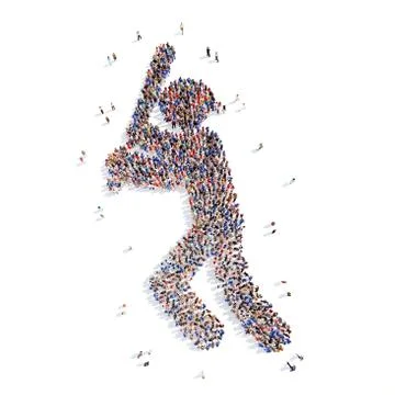 Men in uniform, baseball player Stock Illustration