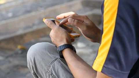 Men use smart phones Stock Footage 36280931