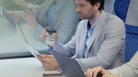 Men using digital devices on daily commute on the train Stock Footage 67261813