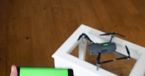 Men Using Tablet With Green Screen Connected Copter Stock Footage 104592469