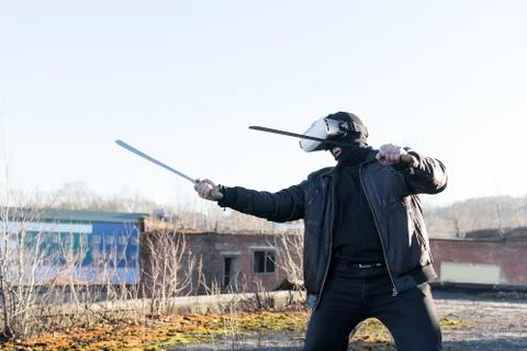 The men in the virtual reality glasses Stock Photos
