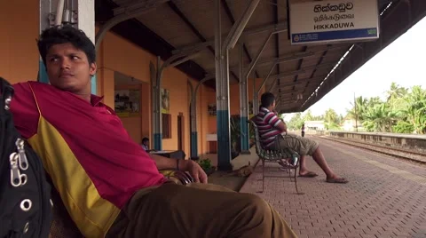 Men waiting the train Stock Footage 58285121