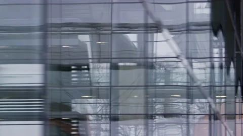Men Walking In Businnes Building Reflection Stock Footage 152635103
