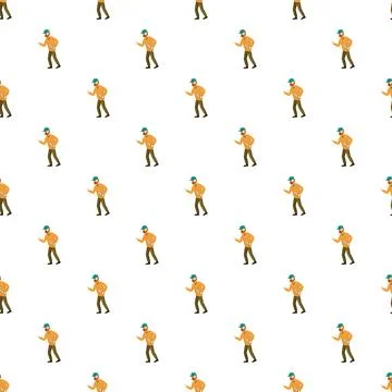 Men walking pattern representing danger and criminal threat Stock Illustration