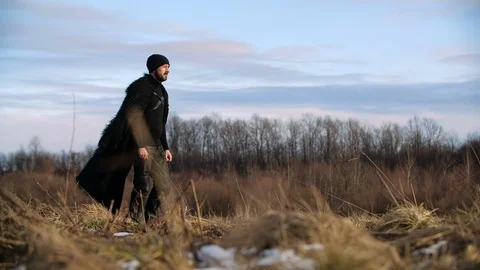 Men walking like warrior, Ukraine Stock Footage 128208409