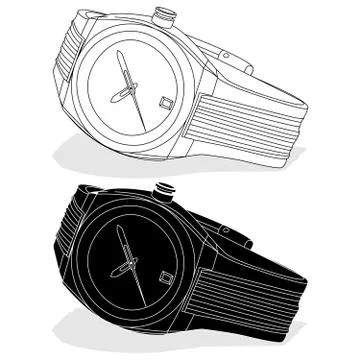 Men watch classic design vector Stock Illustration