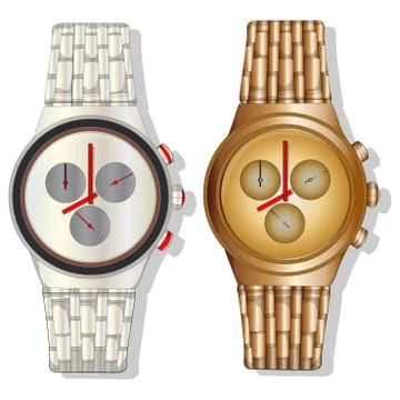 Men watch classic design vector Stock Illustration