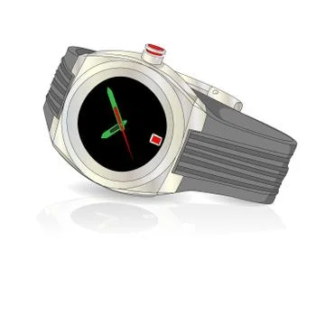 Men watch classic design vector Stock Illustration