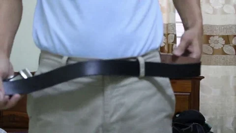 Men wearing belts Stock Footage 69187384