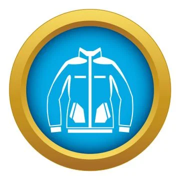 Men winter jacket icon blue vector isolated イラスト素材