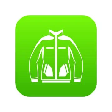 Men winter jacket icon digital green イラスト素材