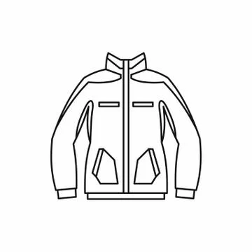 Men winter jacket icon, outline style イラスト素材
