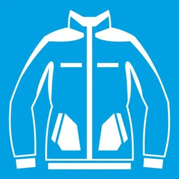 Men winter jacket icon white イラスト素材