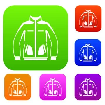 Men winter jacket set collection イラスト素材