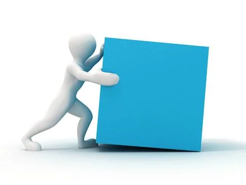 Men wiyh cube. 3d Men wiyh cube. 3d Copyright: xZoonar.com/MaksymxYemelyan... Stock Photos