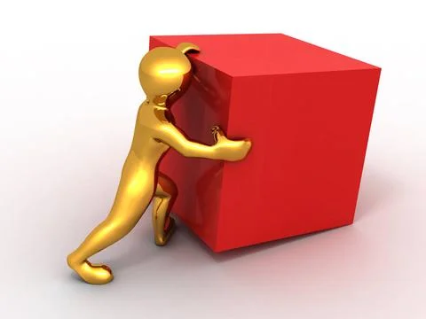 Men wiyh cube. 3d Men wiyh cube. 3d Copyright: xZoonar.com/MaksymxYemelyan... Stock Photos