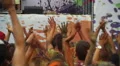 Men women clapping hands at festival, looking on stage, party HD Footage