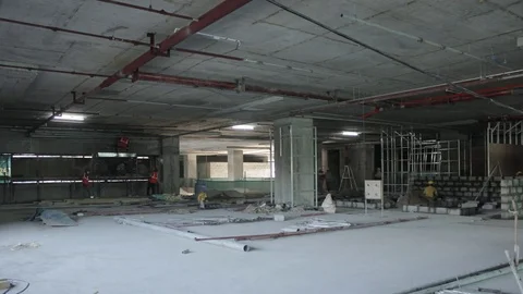 Men at Work Architecture Interior Vídeo Stock 72532826