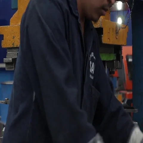 Men at work metal work Stock Footage 69670549