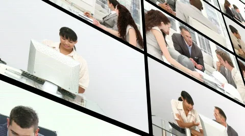 Men at work in an office Stock Footage 584530