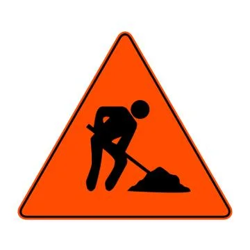 Men at work sign Stock Illustration