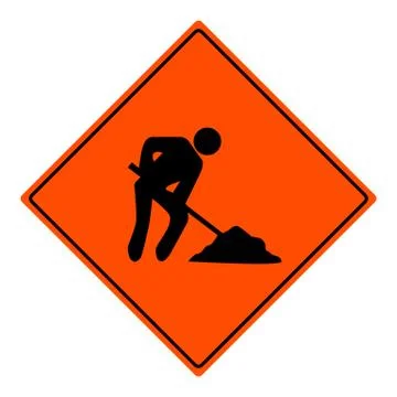 Men at work sign Stock Illustration