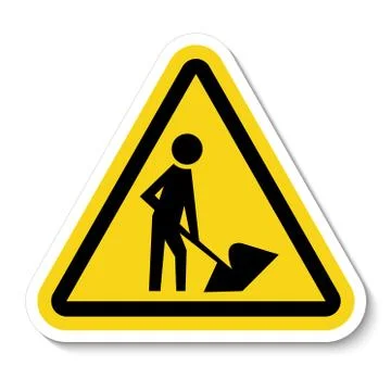 Men At Work Symbol Sign Isolate on White Background,Vector Illustration Illustrazione stock