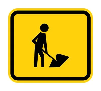 Men At Work Symbol Sign Isolate on White Background,Vector Illustration Illustrazione stock