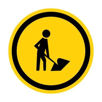 Men At Work Symbol Sign Isolate on White Background,Vector Illustration Illustrazione stock