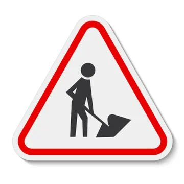 Men At Work Symbol Sign Isolate on White Background,Vector Illustration Illustrazione stock