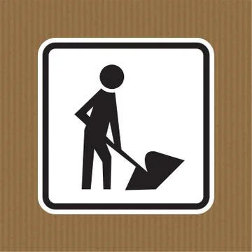 Men At Work Symbol Sign Isolate on White Background,Vector Illustration Illustrazione stock