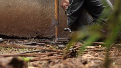 Men At Work Welding Steel Stock Footage 87758984
