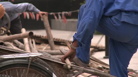Men working on construction site Stock Footage 38177652