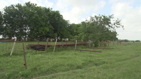 Men working on Farm Ranch and Cattle in countryside Stock Footage 110985215
